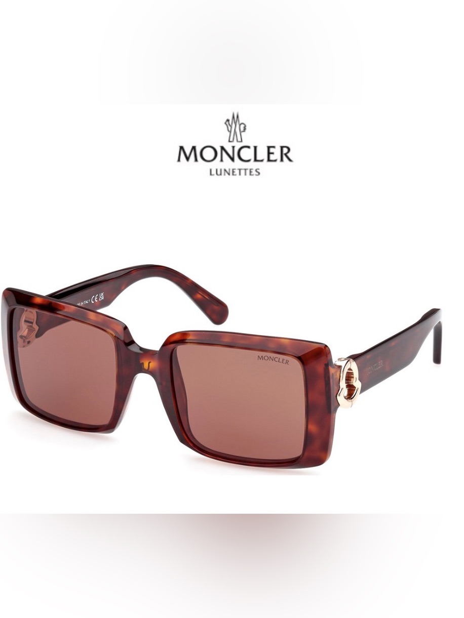Moncler Promenade Tortoiseshell Square Sunglasses Nwt